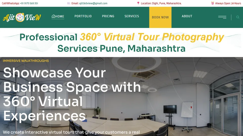 Homepage screenshot of the Ajit360view website